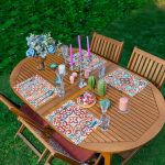 4'lü Renkli Çini Desenli Modern Amerikan Servis Seti Realhomes