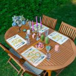 4'lü Gold Yazılı Love Tasarımlı Amerikan Servis Seti Realhomes