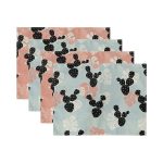 4'lü Kaktüs & Yaprak Motifli Amerikan Servis Seti Realhomes