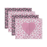 - Servis4lu-Set241-4lu-Siyah-Beyaz-Zemin-Kalp-Tasarimli-Amerikan-Servis-Seti-2 - Realhomes 4'lü Siyah & Beyaz Zemin Kalp Tasarımlı Amerikan Servis Seti Realhomes