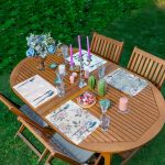 4'lü Gül Motifli Konsept Modern Amerikan Servis Seti Realhomes