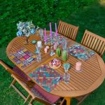 - Servis4lu-Set26-4lu-Kareli-Etnik-Mandala-Desenli-Amerikan-Servis-Seti - Realhomes 4'lü Kareli Etnik Mandala Desenli Amerikan Servis Seti Realhomes