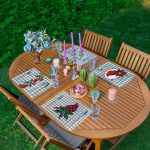 - Servis4lu-Set278-4lu-Gri-Ekose-Zeminli-Kus-Tasarimli-Amerikan-Servis-Seti - Realhomes 4'lü Gri Ekose Zeminli Kuş Tasarımlı Amerikan Servis Seti Realhomes