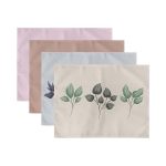 4'lü Renkli Zemin Yaprak Dalları Özel Tasarım Amerikan Servis Seti Realhomes