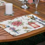 4'lü Rengarenk Çiçek & Yaprak Tasarımlı Amerikan Servis Seti Realhomes