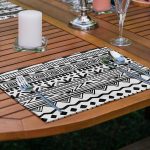 4'lü Siyah Beyaz Etnik Motifli Amerikan Servis Seti Realhomes