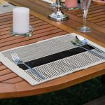 4'lü Çizgili Etnik İskandinav Tasarımlı Amerikan Servis Seti Realhomes