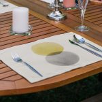 4'lü Soyut Çizimli Pastel Renkli Özel Tasarım Amerikan Servis Seti Realhomes