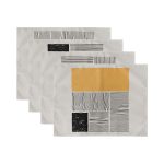 4'lü Koyu Fildişi Renkli Çizgi Tasarımlı Amerikan Servis Seti Realhomes