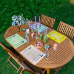 - Servis4lu-Set351-4lu-Renkli-Zemin-Papatya-Kelebek-Ozel-Tasarimli-Amerikan-Servis-Seti - Realhomes 4'lü Renkli Zemin Papatya Kelebek Özel Tasarımlı Amerikan Servis Seti Realhomes