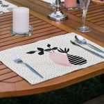 4'lü Kumlama Zemin Kaktüs Tasarımlı Amerikan Servis Seti Realhomes