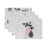 4'lü Kumlama Zemin Kaktüs Tasarımlı Amerikan Servis Seti Realhomes