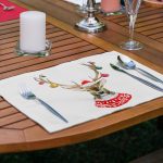 4'lü Yılbaşı Kırmızı & Geyik Tasarımlı Amerikan Servis Seti Realhomes