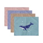 4'lü Soyut Sevimli Hayvan Baskılı Amerikan Servis Seti Realhomes