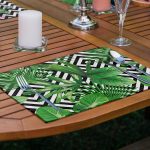 - Servis4lu-Set89-4lu-Siyah-Beyaz-Geometrik-Zeminli-Yesil-Yaprakli-Amerikan-Servis-Seti-1 - Realhomes 4'lü Siyah Beyaz Geometrik Zeminli Yeşil Yapraklı Amerikan Servis Seti Realhomes