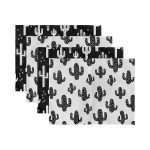 - Servis4lu-Set9-4lu-Siyah-Beyaz-Kaktus-Tasarimli-Amerikan-Servis-Seti-2 - Realhomes 4'lü Siyah Beyaz Kaktüs Tasarımlı Amerikan Servis Seti Realhomes