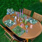 - Servis4lu-Set91-4lu-Yesil-Yaprak-Tasarimli-Amerikan-Servis-Seti - Realhomes  4'lü Yeşil Yaprak Tasarımlı Amerikan Servis Seti Realhomes