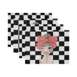 4'lü Dama Zemin & Öpücük Atan Kız Tasarımlı Amerikan Servis Seti Realhomes