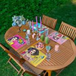 4'lü Pop-Art Fashion Girl Tasarımlı Amerikan Servis Seti Realhomes