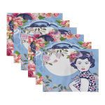 - Servis6li-Set102-Gorsel3 - Realhomes 6'lı Mavi Zeminli Japon Kadın Figürlü Amerikan Servis Seti Realhomes