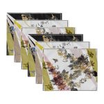 - Servis6li-Set113-Gorsel3 - Realhomes 6'lı Renkli Zemin Gül Tasarımlı Amerikan Servis Seti Realhomes