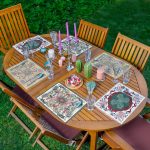 6'lı Çiçek Mandala Tasarımlı Amerikan Servis Seti Realhomes