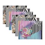 - Servis6li-Set115-Gorsel3 - Realhomes 6'lı Zebra Desen Zeminli Gül Tasarımlı Amerikan Servis Seti Realhomes