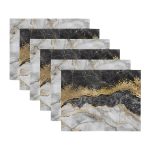 - Servis6li-Set117-Gorsel3 - Realhomes  6'lı Gri & Siyah Mermer Motifli Amerikan Servis Seti Realhomes