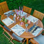 6'lı Mavi Temalı Mermer Tasarımlı Amerikan Servis Seti Realhomes