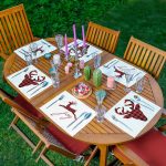 - Servis6li-Set126-Gorsel1 - Realhomes 6'lı Ekose Zemin Geyik Tasarımlı Amerikan Servis Seti Realhomes