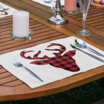 - Servis6li-Set126-Gorsel2 - Realhomes 6'lı Ekose Zemin Geyik Tasarımlı Amerikan Servis Seti Realhomes