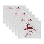 - Servis6li-Set126-Gorsel3 - Realhomes 6'lı Ekose Zemin Geyik Tasarımlı Amerikan Servis Seti Realhomes