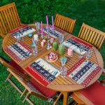 6'lı Kanaviçe Motifli Özel Tasarım Amerikan Servis Seti Realhomes