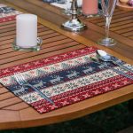 6'lı Kanaviçe Motifli Özel Tasarım Amerikan Servis Seti Realhomes