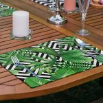 - Servis6li-Set139-Gorsel2 - Realhomes 6'lı Geometrik Çizgiler Üzerinde 3D Yaprak Tasarımlı Amerikan Servis Seti Realhomes