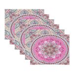 - Servis6li-Set140-Gorsel3 - Realhomes 6'lı Krem & Pembe Mandala Özel Tasarımlı Amerikan Servis Seti Realhomes