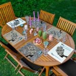 - Servis6li-Set147-Gorsel1 - Realhomes  6'lı Dalgalı Kafalı Siyahi Kadın Tasarımlı Amerikan Servis Seti Realhomes