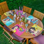 6'lı Pop-Art Women Girl Özel Tasarımlı Amerikan Servis Seti Realhomes