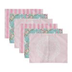 6'lı Pembe & Mint Yeşili Home Sweet Home Temalı Amerikan Servis Seti Realhomes