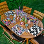 - Servis6li-Set154-Gorsel1 - Realhomes 6'lı Siyah Beyaz Zemin Üzerinde Gül Tasarımlı Amerikan Servis Seti Realhomes