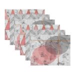 6'lı Mermer Tasarımlı  Amerikan Servis Seti Realhomes