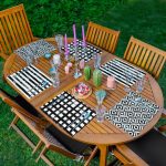 - Servis6li-Set160-Gorsel1 - Realhomes 6'lı Siyah Beyaz Geometrik Çizim Temalı Amerikan Servis Seti Realhomes