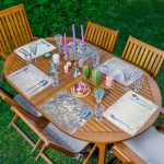 - Servis6li-Set172-Gorsel1 - Realhomes  6'lı Renkli Gold Detaylı Mermer Tasarımlı Amerikan Servis Seti Realhomes