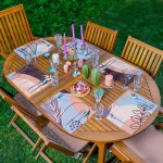 6'lı Renkli Zemin Özel Tasarımlı Amerikan Servis Seti Realhomes