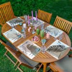 - Servis6li-Set178-Gorsel1 - Realhomes 6'lı Pastel Renkli Yaprak Çizimli Amerikan Servis Seti Realhomes