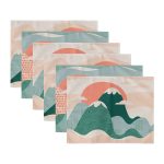 - Servis6li-Set179-Gorsel3 - Realhomes 6'lı Renkli Dağ & Yamaçlar Özel Tasarımlı Amerikan Servis Seti Realhomes