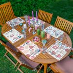 6'lı Soyut Desenli Özel Tasarım Amerikan Servis Seti Realhomes