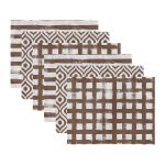 - Servis6li-Set185-Gorsel3 - Realhomes  6'lı Kahve Geometrik Çizimli Özel Tasarım Amerikan Servis Seti Realhomes