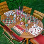 6'lı Ekose Temalı Yılbaşı Temalı Özel Tasarım Amerikan Servis Seti Realhomes