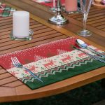 6'lı Ekose Temalı Yılbaşı Temalı Özel Tasarım Amerikan Servis Seti Realhomes